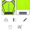 Reflective Night Running Vest High Visibility Reflective Vest Safety Vest With Elastic Strap For Night Hiking Cycling