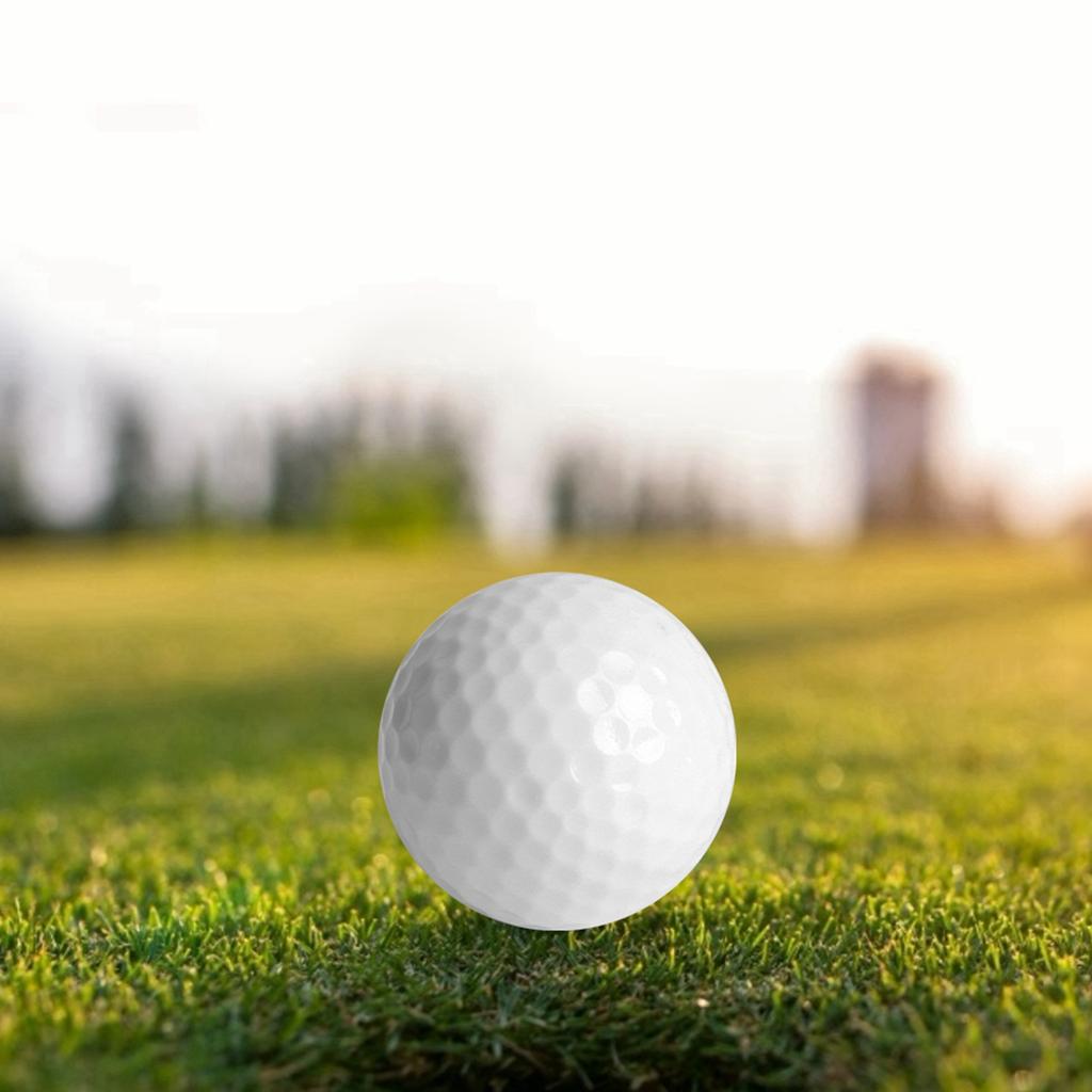 6PCS Synthetic Rubber LED Luminous Golf Ball Bright Attractive for Night Daytime TrainingRed