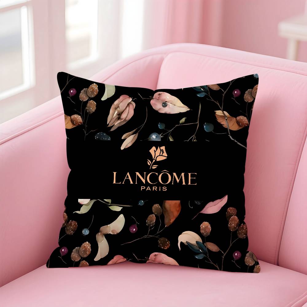 

L-L-LancomeS Fashion pattern Pillow Case Anti-dustmite Pillow Invisible zipper silky short plush Sofa cushion cover 16x16Inch