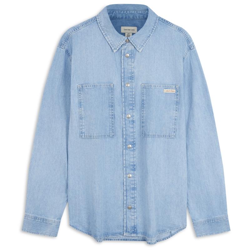 

Calvin Klein Classic American Vintage Style Cotton Loose Long Sleeve Shirt Men shirts 4RAB700 S