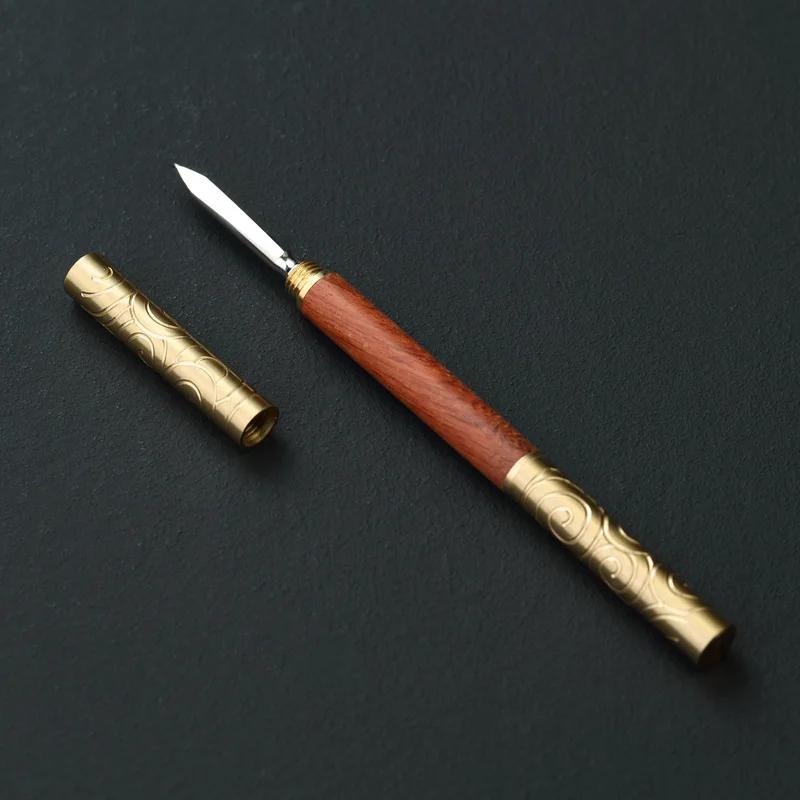 Special for Pu'er Tea Knife Solid Wood Tea Needle Exquisite Dual-Purpose Stainless Steel Pry Tea Utensils