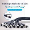 Waterproof M12 Aviation Connector Cable: 4, 5, 8, or 12-core Male/Female Molded Sensor Plug