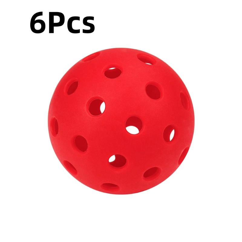6 st Lysande Nattlampa Grön Pickleball 74mm Hållbar Boll med 40 Hål för Utomhustävling Lysande i Mörkret