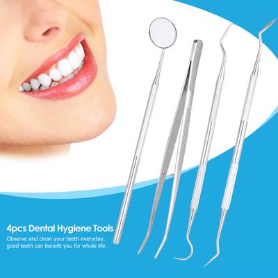 3 τμχ/4 τεμ. Κιτ εργαλείων οδοντιατρικής υγιεινής Οδοντιατρικός καθετήρας οδοντιατρικός καθρέφτης τσιμπιδάκι Εργαλείο καθαρισμού δοντιών