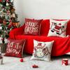 Christmas Themed Pillow Covers: Snowman, Let it Snow, Merry Christmas, Santa Skiing Sofa bed cushion cover,home decoration