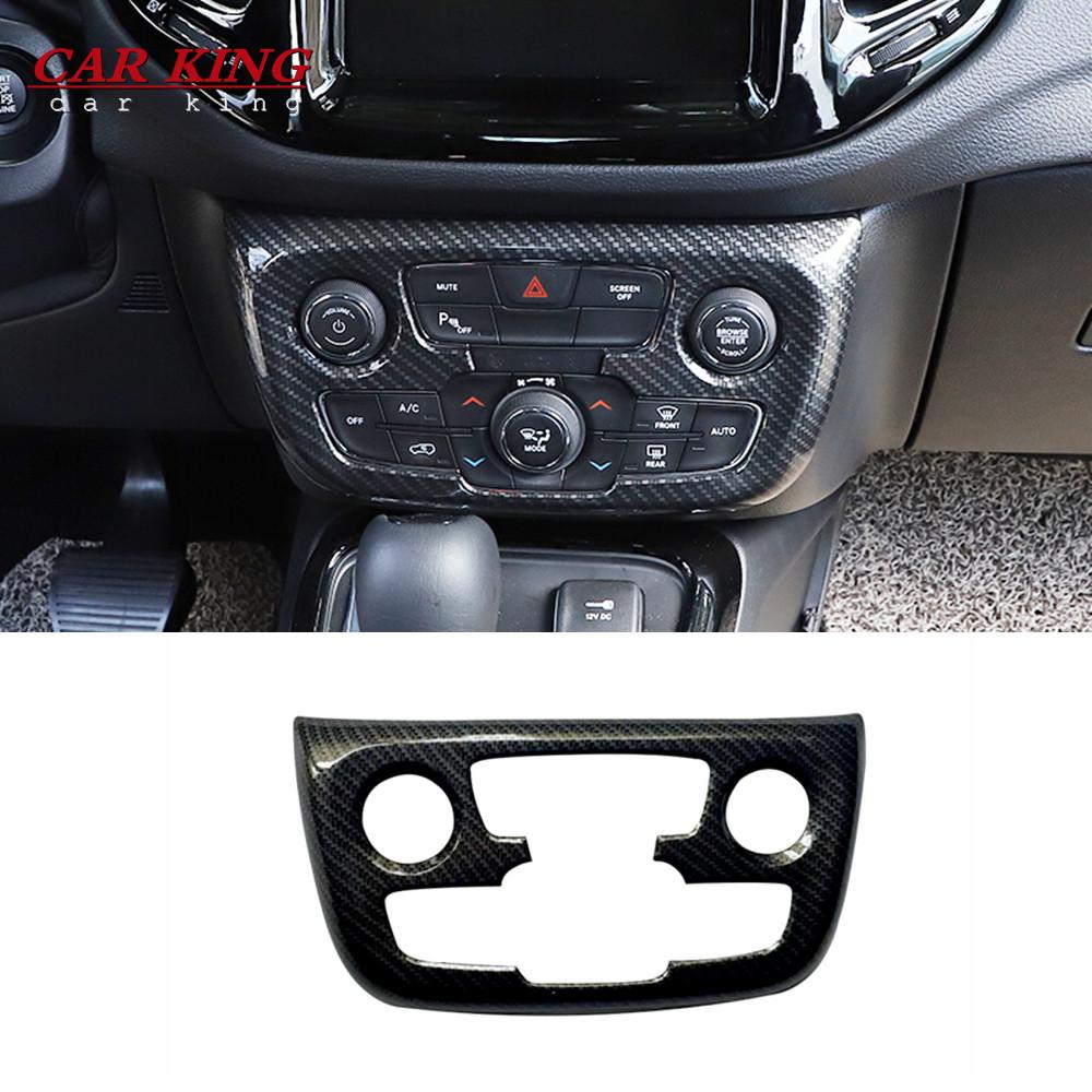 For Jeep Compass Accessories 2017 2018 2019 2020 Electronic Auto Handbrake Hand Brake Button Sticker Panel Trim Decoration Cover 4eg