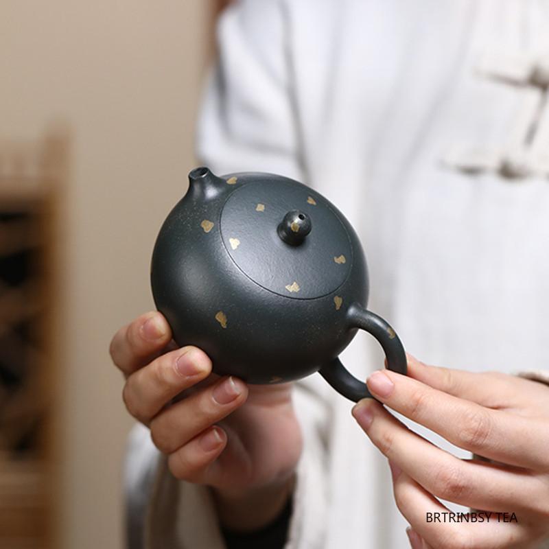 Chinese Yixing Purple Clay Teapot Handmade Xishi Tea Pot Beauty Tea Infuser Kettle Household Tradition Zisha Teaware 150ml