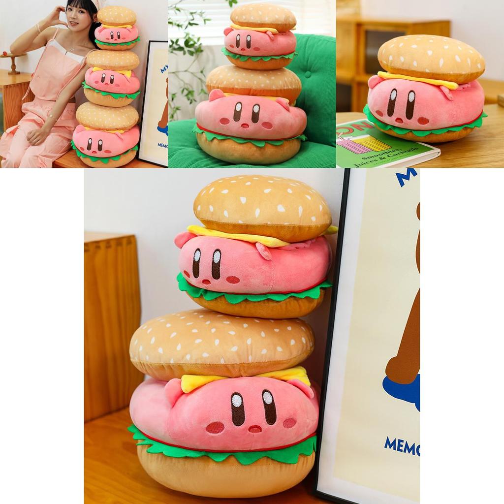 Kirby Water Crystal Plush Toy With Hamburger Shape For Kid Playroom And Gift