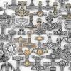 Norse Vikings Thor's Hammer Mjolnir Scandinavian Rune Amulett Halsband Rostfritt stål Kedja Vegvisir Ankarhänge Mansmycken
