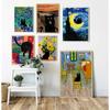 Vintage Scandinavische Klassieke Esthetische Kunst Muur, Kleurrijke Stoute Kat, Olieverfschilderij, Poster Print, Huis, Slaapkamer