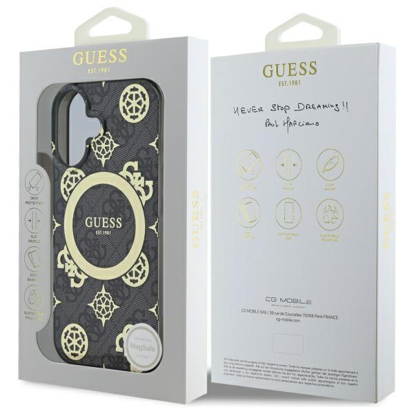 Guess Guhmp16Sh4Pyeek Iphone 166.1 Czarny/Black Hardcase Iml Peony On 4G Background Magsafe