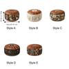 Unfilled Oil Painting Pattern Stool Cover PU Leather Floor Seat Cushion  Home Decor