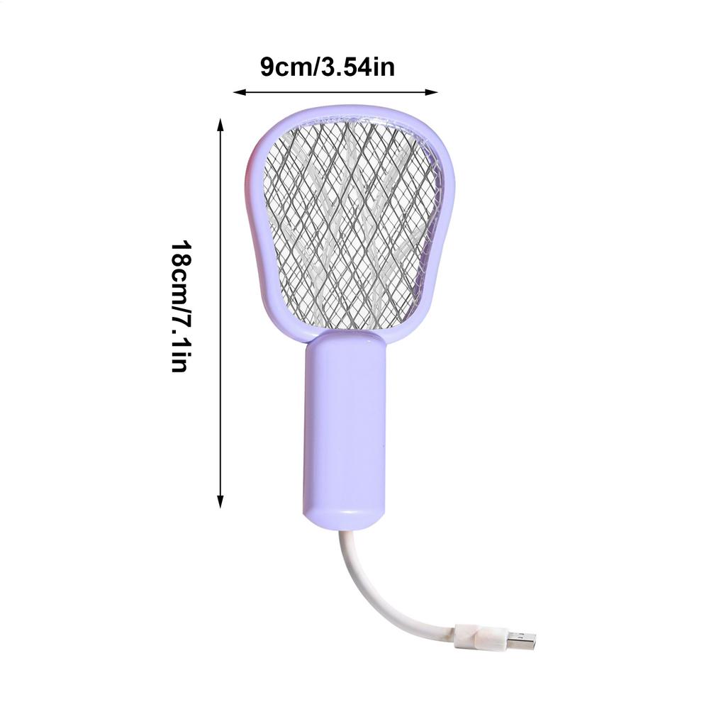 

Electric Fly Swatter Racket Automatic USB Indoors Fly Swatter Home & Daily Accessory For Garden Kitchen Travel Patio Restaurant фіолетовий