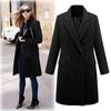 Cappotto da donna autunno classico doppiopetto lungo cappotto termico caldo antivento cappotto invernale strada uso quotidiano vacanza vestibilità ampia giacca elegante