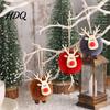 Creative Christmas Decorations for Stores Felt Elk Hanging Ornaments Cute Fuzzy Pom Reindeer Small Lightweight Xmas Tree Ornaments Pendant
