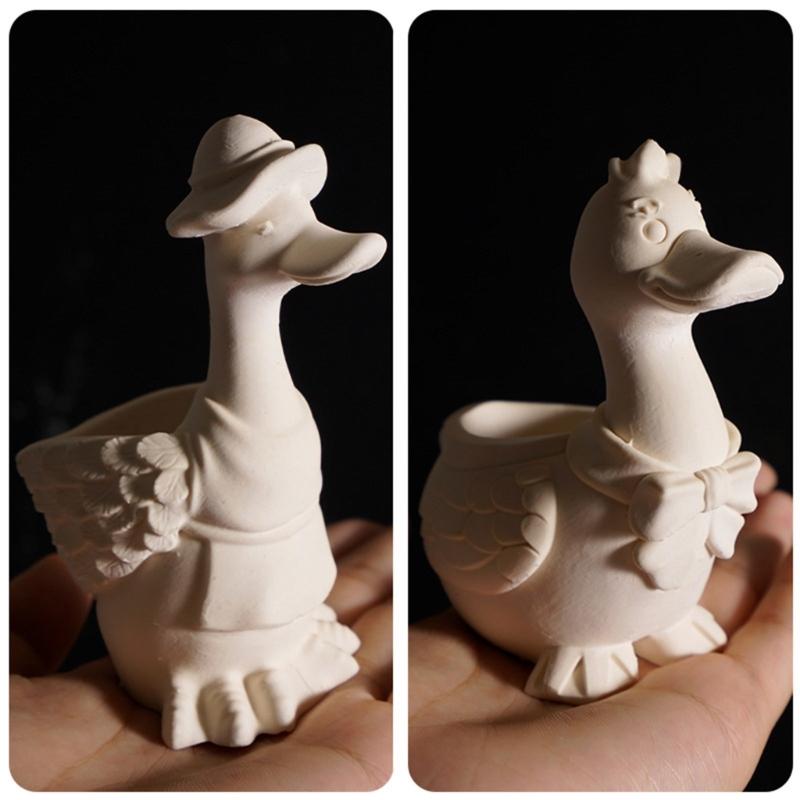 Kreative Entenform Silikonform zum Basteln Blumentopf Schmuckbehälter Kerzenhalter Glatte Innenseite Einfaches Entformen