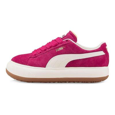 Suede Mayu Up Casual Thick Sole Low Top Sneakers Women Sneakers Burgundy 381650-06
