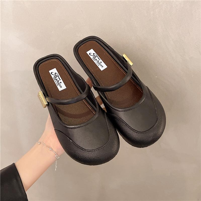 Womens Round Toe Loafers Breathable Casual Slip On Shoes 36 чёрный