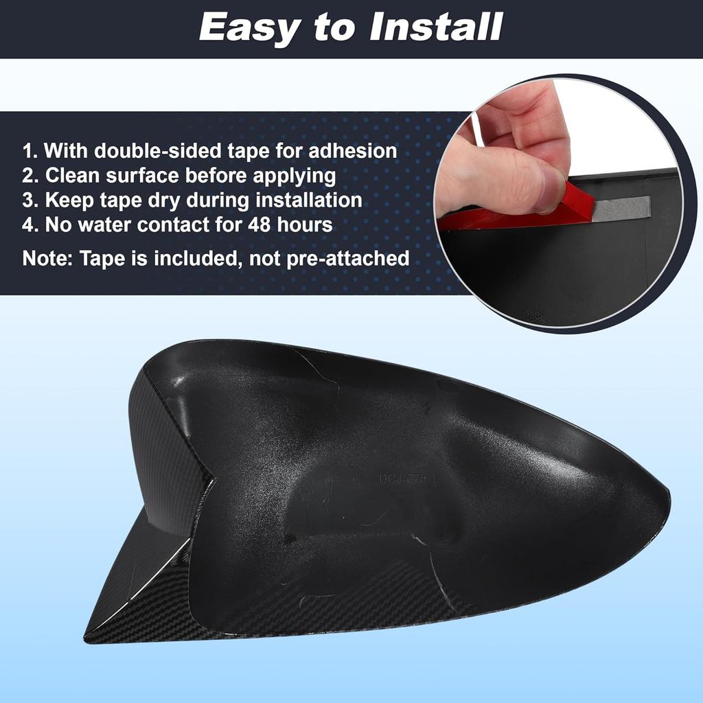 Motoforti 2 Stück Links Rechts Seiten Spiegelkappe für Ochsenhorn-Flügelspiegel für Subaru BRZ 2022-2024, für Toyota GR86 2022-2024, Auto Rückspiegel Fahrer Beifahrer