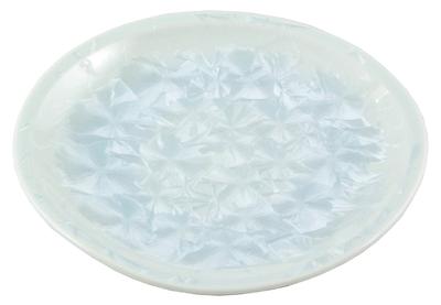 Kyo-yaki Kiyomizu-yaki Touan Kiln Individual Serving Plate, Flower Crystal (White) Kta369-02