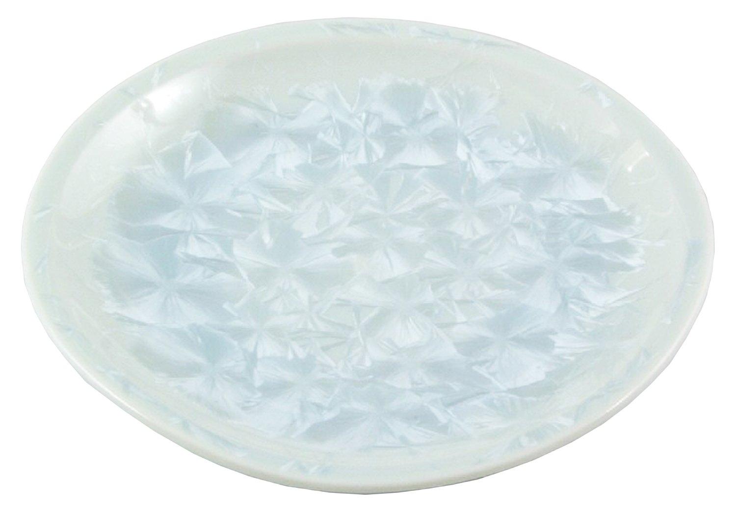 Kyo-yaki Kiyomizu-yaki Touan Kiln Individual Serving Plate, Flower Crystal (White) kta369-02