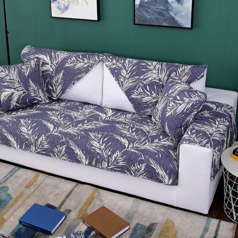 Quilted Sofa Towel Cushion Four Season Universal Slipcover Non-slip Cloth Sofa Covers for Living Room Couch Sofa Towel
