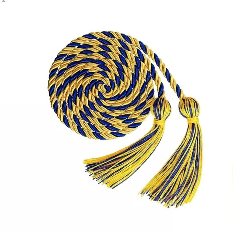 652F Celebratory Gold Graduation Cord With Tassels, 67Inch Graduation Cord