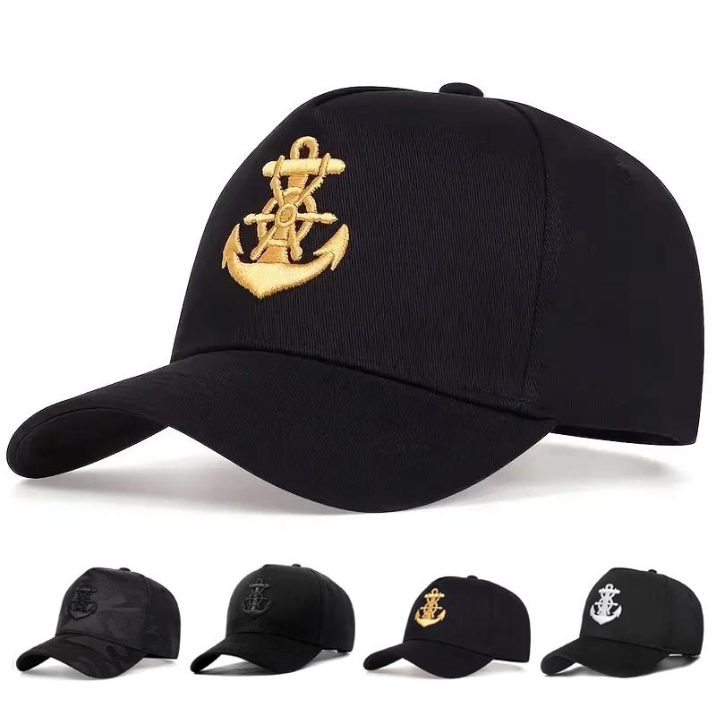 Baseball Stitching Embroidered Anchor Ship Neutral Gender Women Men For Caps Spring Autumn Outdoor Adjustable Casual Hats Dad Hat Sunscreen Hat