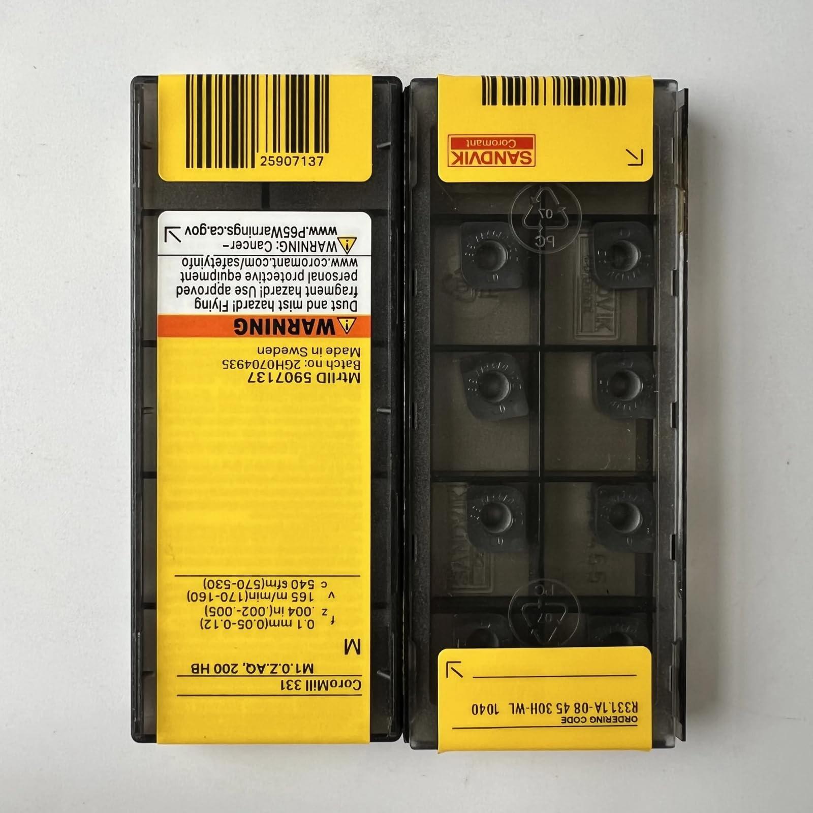 

Original Sandvik / R331.1A-084530H-WL 1040 / CNC lathe carbide blade 10 Pcs