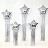 Five Pointed Star Balloon And Tassel Rain Curtain Set For Birthday Parties, Weddings, Showers, Party Decorations (Multiple Color