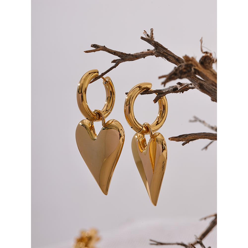 Orecchini a cerchio Huggie placcato oro 18K minimalisti orecchini a cerchio in a