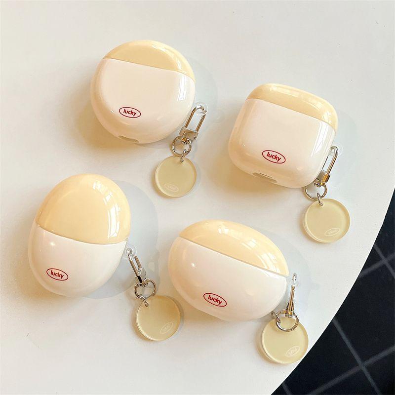 

Suitable for Huawei Freebudspro4/6i Earphone Case Protective Cover Freeclip/4E/5/5i Soft Case SE2/3 Earphone Case Couple Niche Soft Advanced Sense Huawei pro3/pro4 Patchwork white Orange + pendant