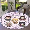 Demon Slayer Kimetsu No Yaiba Round Area Rug Carpet Rug For Living Room Bedroom Sofa Playroom Decor Nonslip Floor Mat