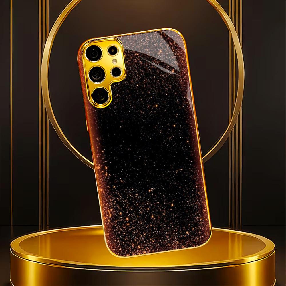 Pink gold faddish cellphone new Bestseller model PhoneCase Glass PhoneCase for Samsung Galaxy S26 S25 S24 S23 S22 FE,Ultra,Plus