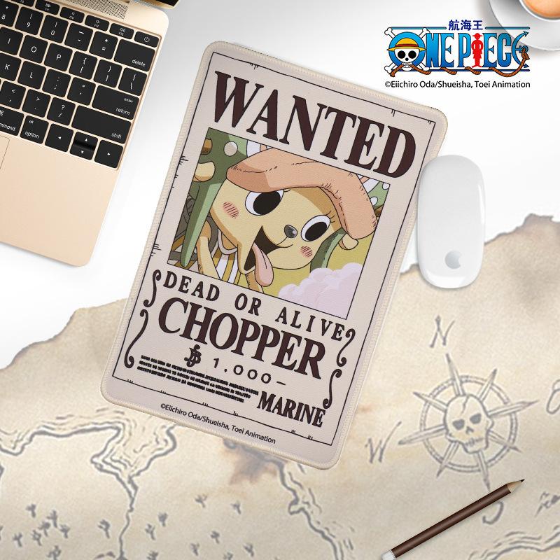 1pc Officially One Piece Wanted Poster Mouse Pad (Multiple Designs) – Comfortable Touch Non-Slip Sweat-Proof Perfect High Quality Gift