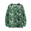 Women's Fashion Casual Long Sleeve Christmas Printed Round Neck Knitted Top
