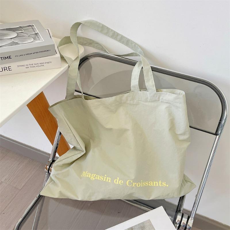 1 Large-capacity Canvas Tote Bag Women's Bag Student Class Shoulder Bag Printed Cloth Bag Simple Schoolbag