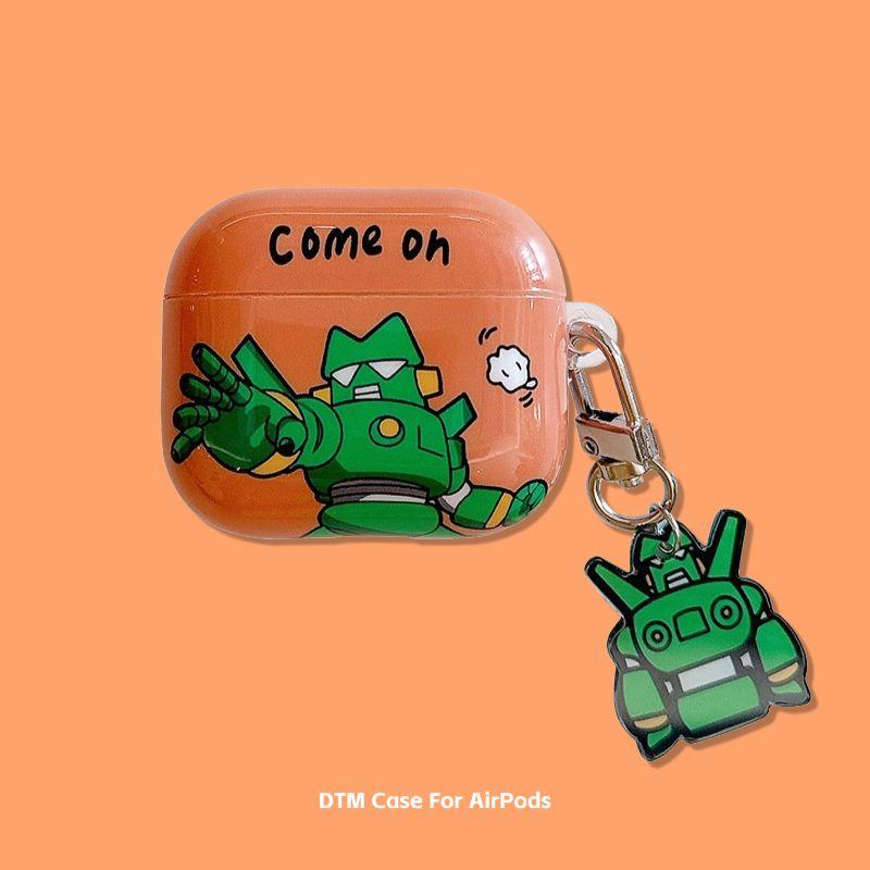 

и Чехол для беспроводных Bluetooth-наушников Airpodspro третьего поколения 3-е поколение 4-е поколение 5-е поколение 5-е поколение Противоударный жесткий чехол AirPods Pro 2 Generation [Condam Robot] + Pendant