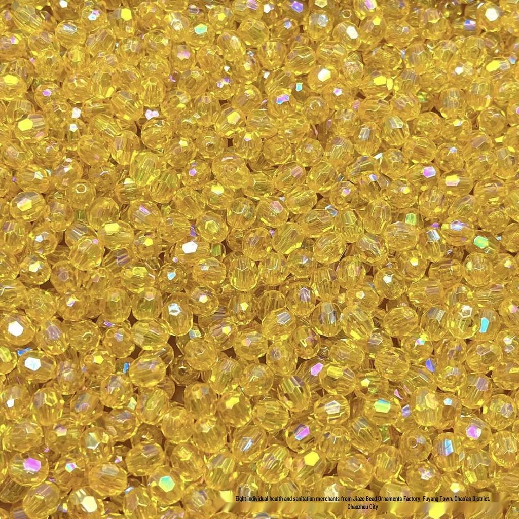 Acrylic AB Color Crystal Beads: Straight Hole Transparent Beads for DIY Phone Chains, Necklaces, and Decorations.