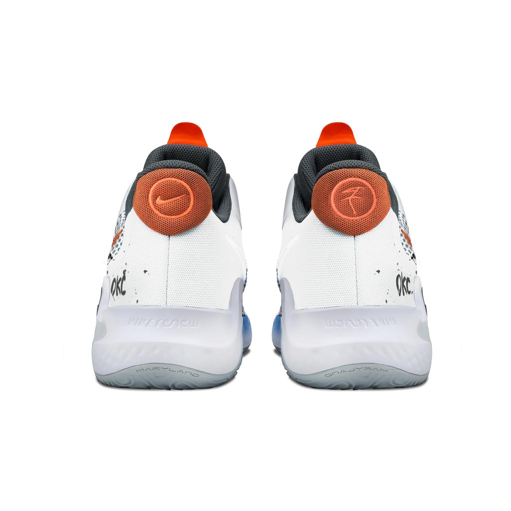 Nike KD Trey 5 IX Thunderous And Vast Cushioning, Wear Resistant Mid top Basketball Shoes Unisex Gray Blue Orange CW3402-011(Team529-)