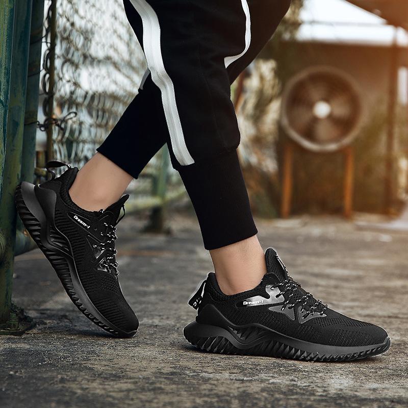 Mens sneakers large size fashion new sports shoes student breathable fly knitting running shoes casual
