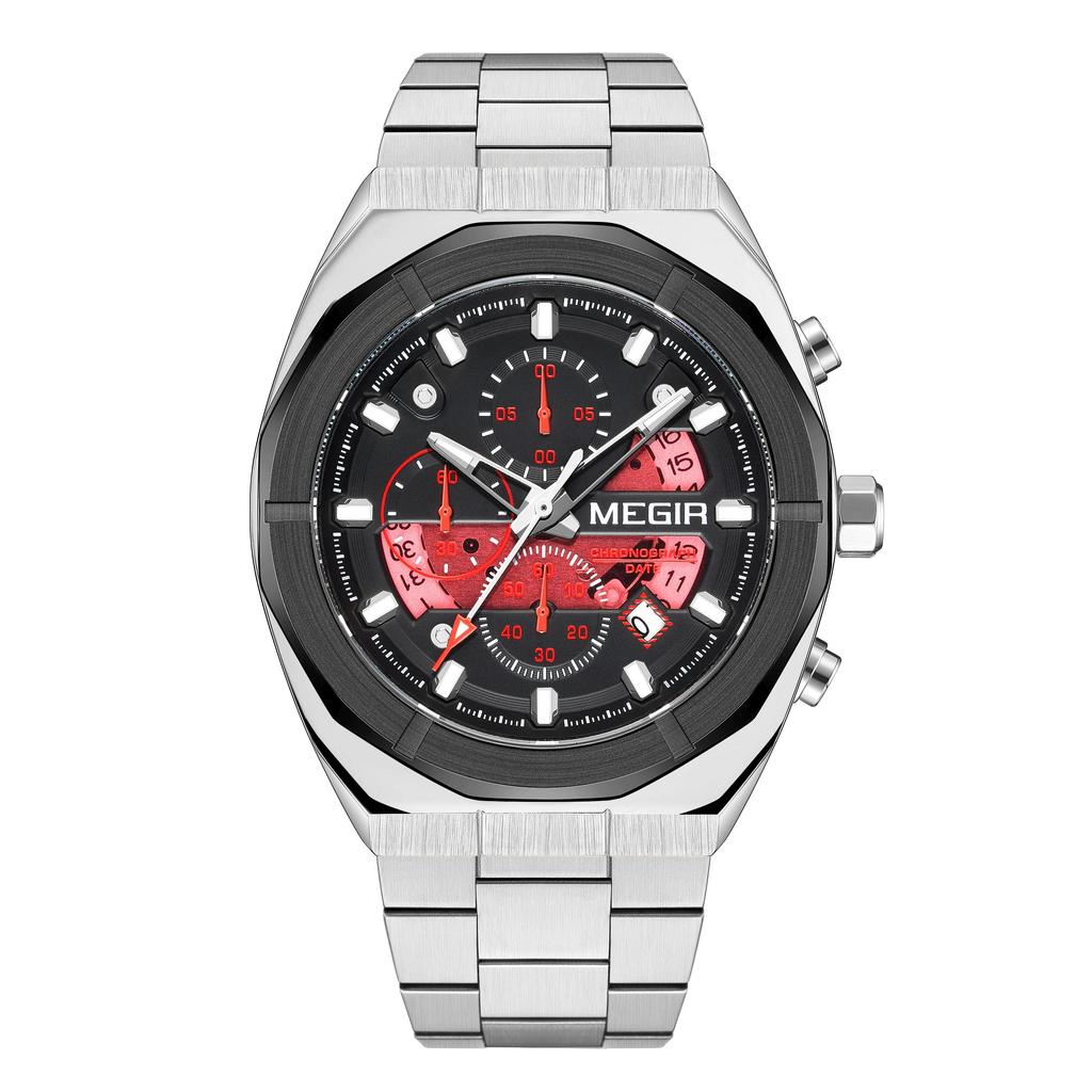 MEGIR Quartz Watches for Men Luxury Casual Business Wristwatch with Chronograph Waterproof Luminous Auto Date Reloj Hombre 2225