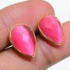 Pink Monalisa Gemstone Handmade 925 Sterling Silver Jewelry Earring 0.59" GK-4970