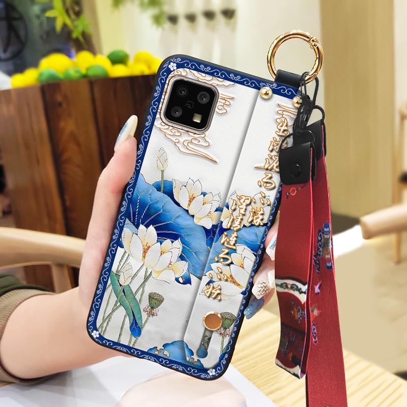 Dirt-resistant Waterproof Phone Case For Sharp Aquos Sense4 4G/Sense 5G Kickstand Ring Silicone Durable Soft case