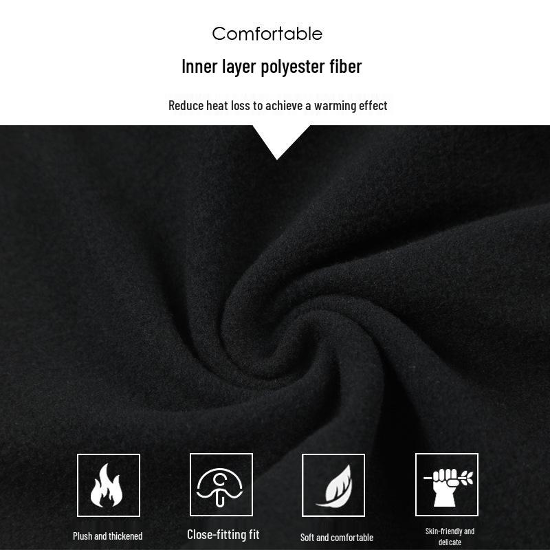 Unisex Fleece-Lined Thermal Slim-Fit Pants for Autumn/Winter - Stylish Base Layer & Sports Tights