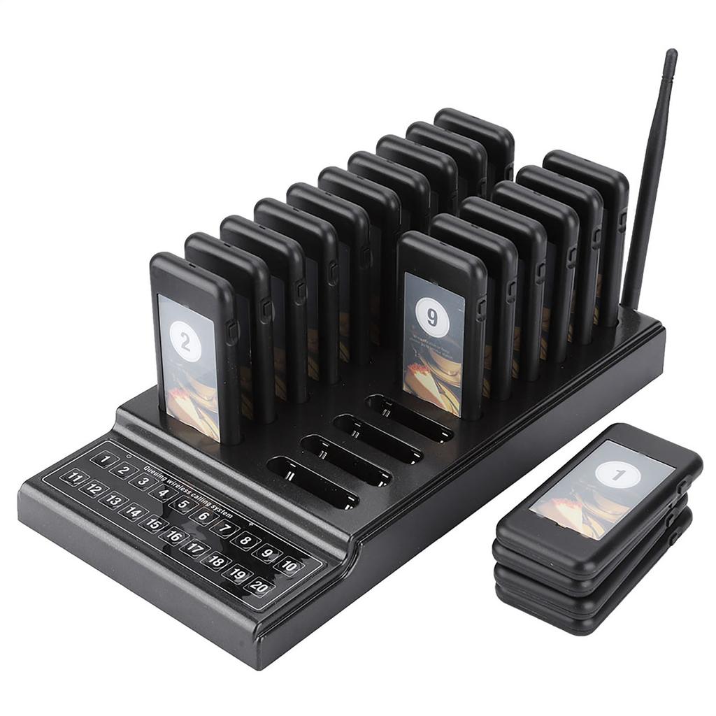 20 Channels Restaurant Pager Waiter Calling System Wireless Paging Queue System