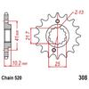 XT660X 520 Motorcycle Front Sprocket For Yamaha  Super Motard 04-15 XTZ660Z XTZ 660Z Tenere 660 08-15