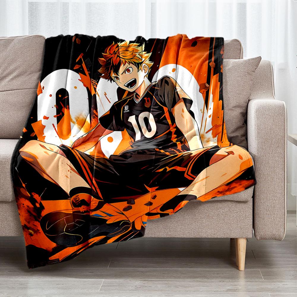 Haikyu Theme Printed Blanket - Perfect for Couch, Bed, Travel & Outdoor Use | Machine Washable, Cozy & Durable.