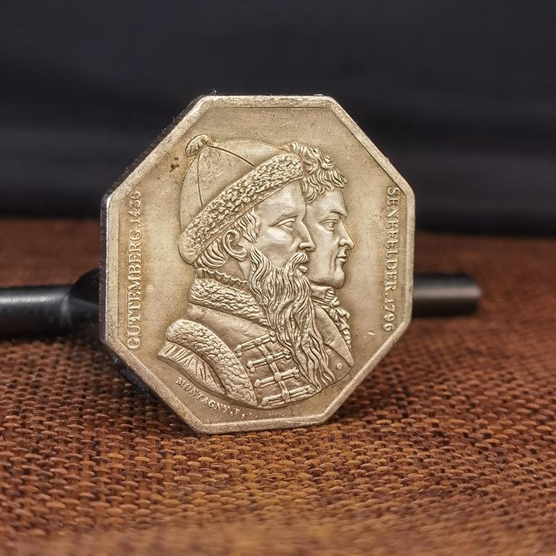 1796, France, Commemoration, Burgundy Kingdom, Recovered Octagon, Coin, Antique, Relief, Olive Branch, Christmas Gift, Stocking Stuffers