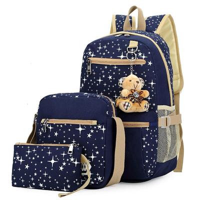 Women Canvas Shoulder School Bag Backpack Travel Satchel Rucksack Handbag